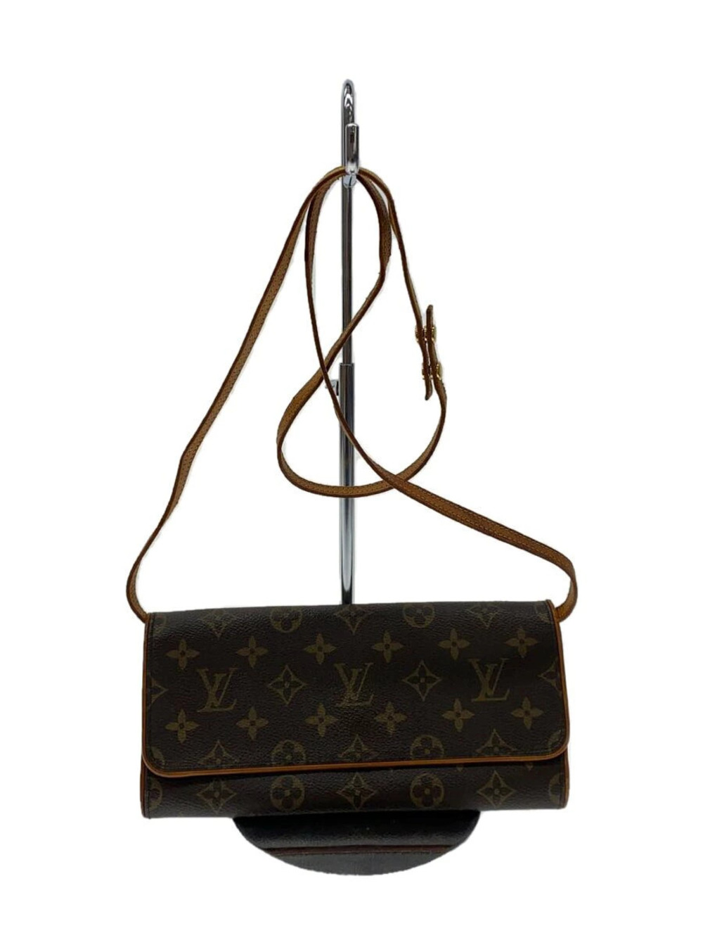 LOUIS VUITTON Pochette Twin Monogram Canvas Brown